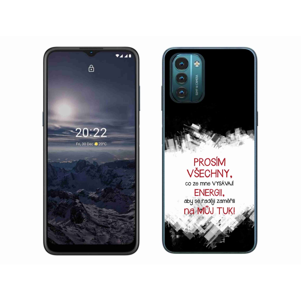 Gelový kryt mmCase na Nokia G11/G21 - vtipný text 1 červený