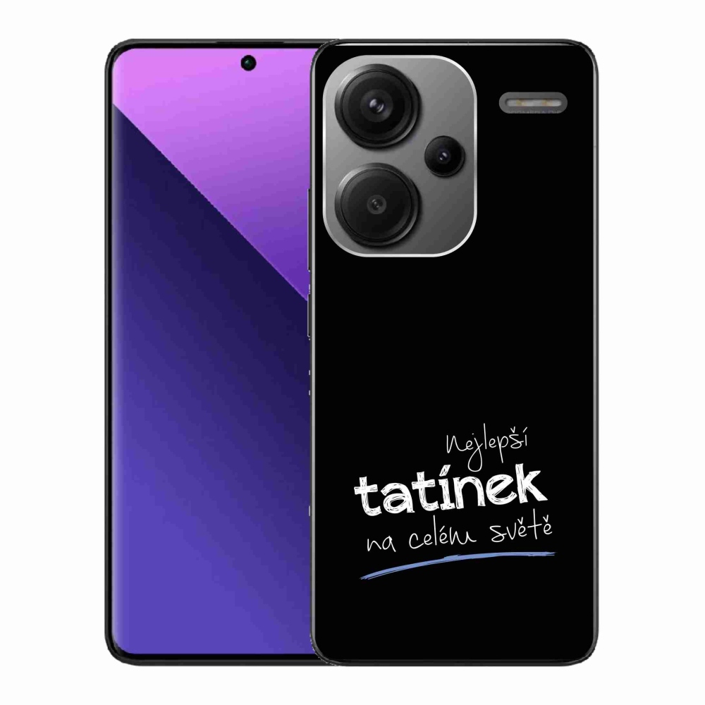 Gelový kryt mmCase na Xiaomi Redmi Note 13 Pro+ 5G - nejlepší tatínek 4 černé pozadí