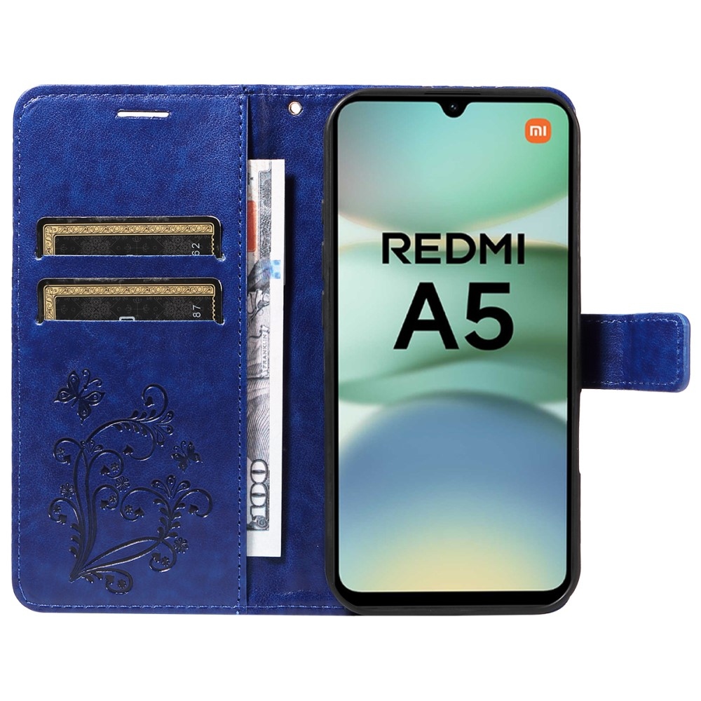 Big Butterfly knížkové pouzdro na Xiaomi Redmi A5 (171.7x77.8x8.3mm) - modré
