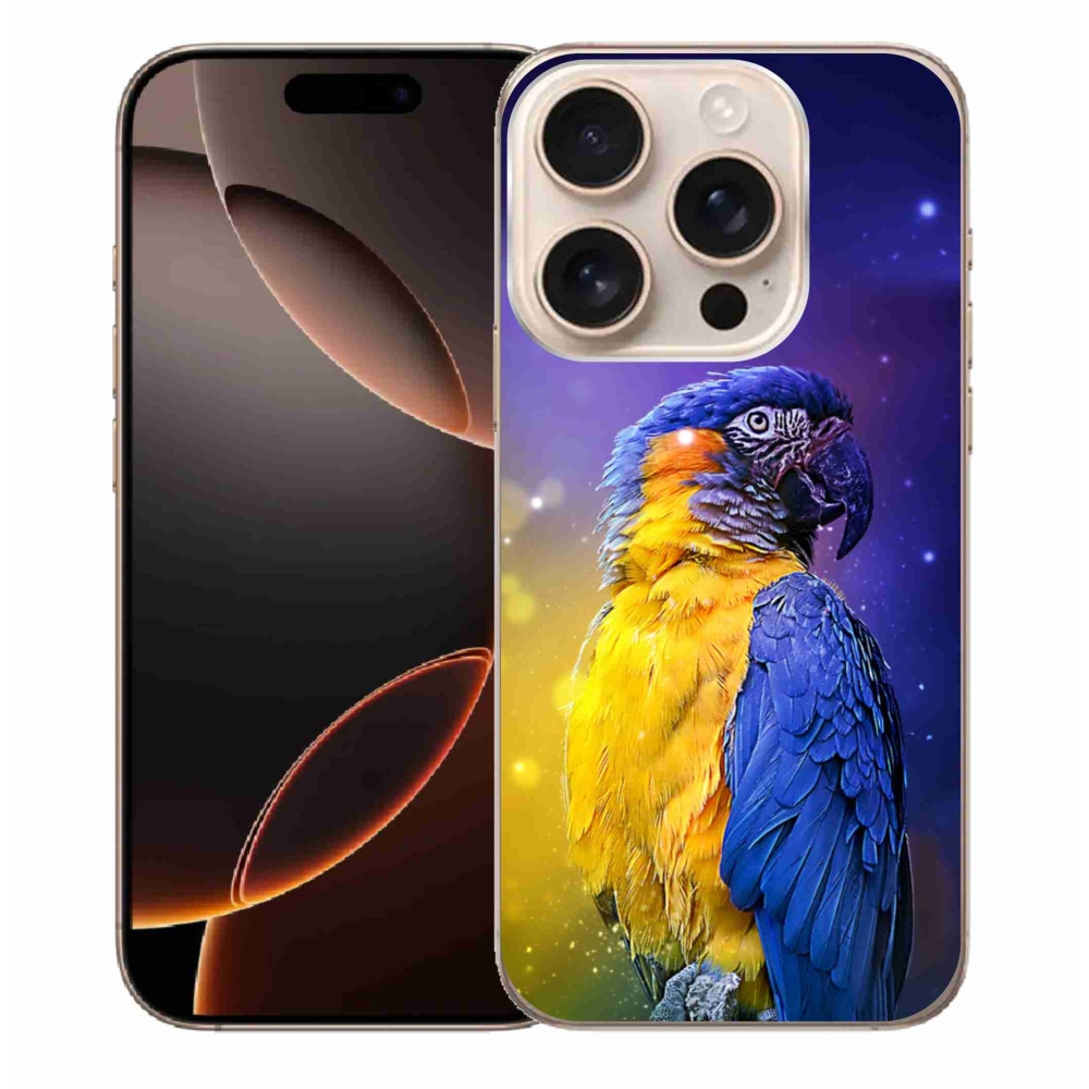 Gelový obal mmCase na iPhone 16 Pro Max - papoušek ara 1