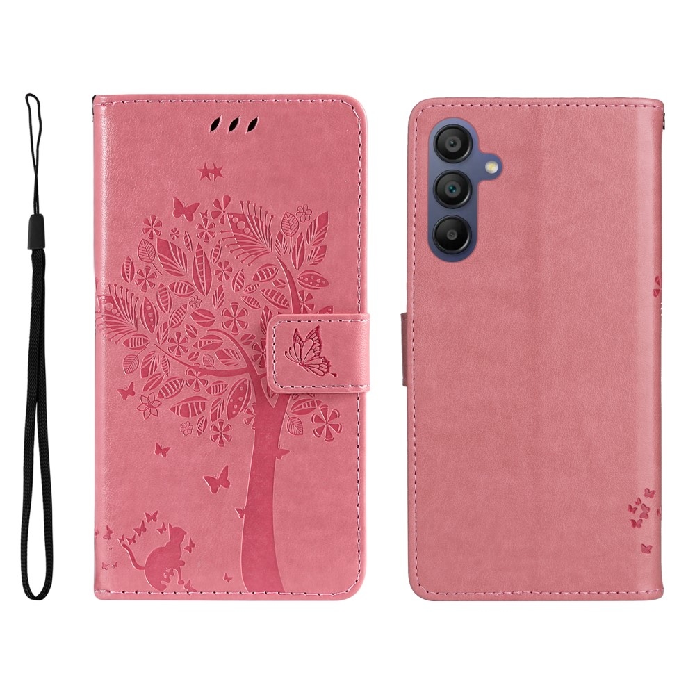Trees knížkové pouzdro na Samsung Galaxy A16 4G/5G/A26 5G - růžové