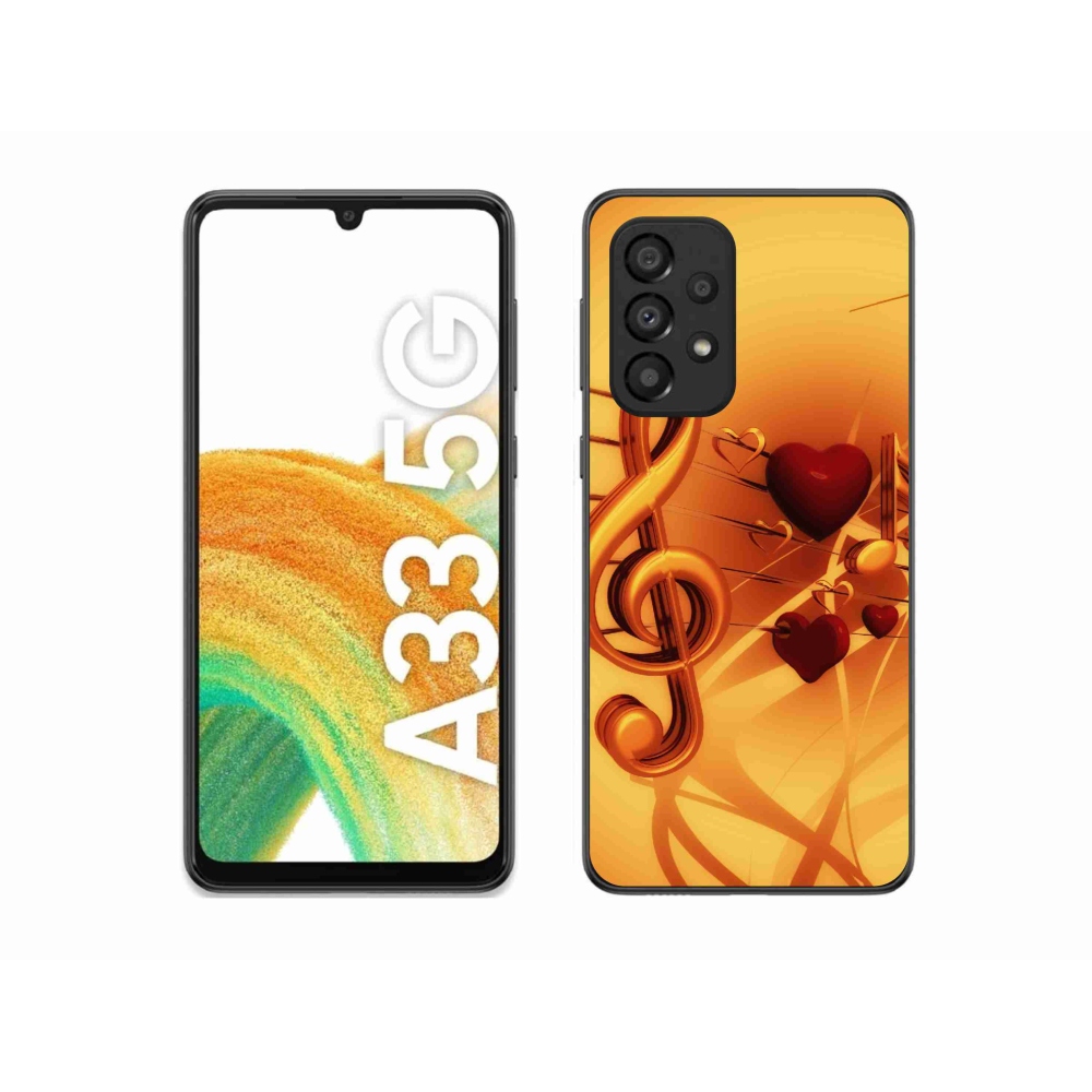 Gelový kryt mmCase na Samsung Galaxy A33 5G - noty