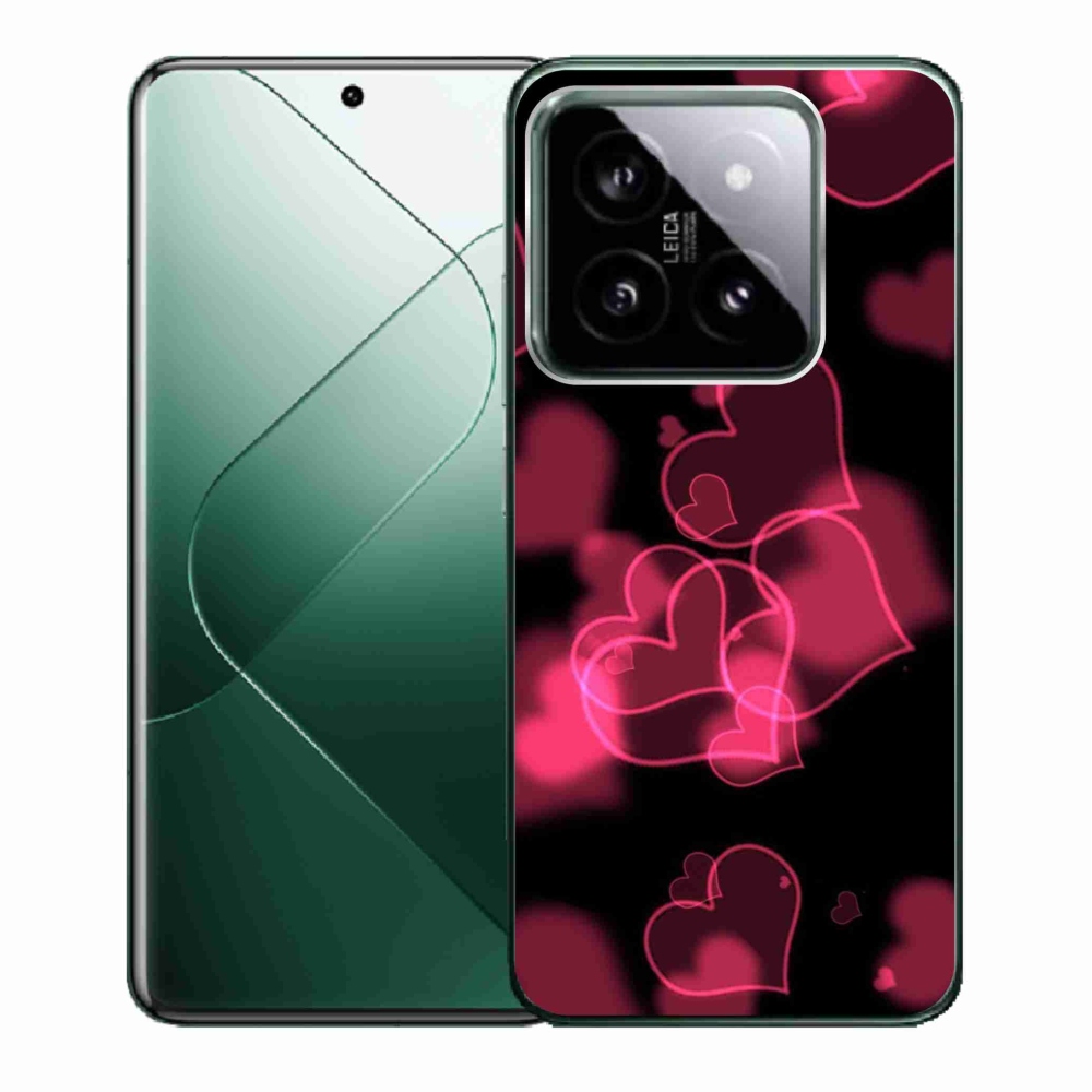 Gelový kryt mmCase na Xiaomi 14 - červená srdíčka