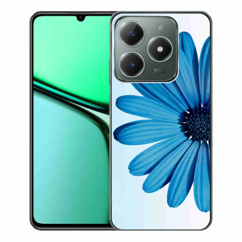 Gelový obal mmCase na Realme C61 - modrá kopretina