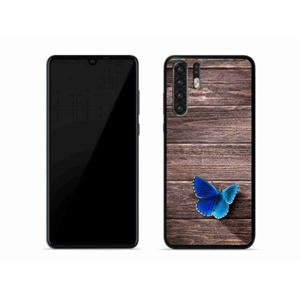 Gelový kryt mmCase na mobil Huawei P30 Pro - modrý motýl 1