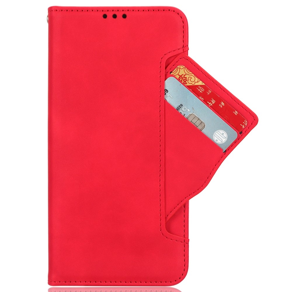 Cards knížkové pouzdro na Xiaomi Redmi Note 14S/Note 13 Pro 4G/Poco M6 Pro - červené