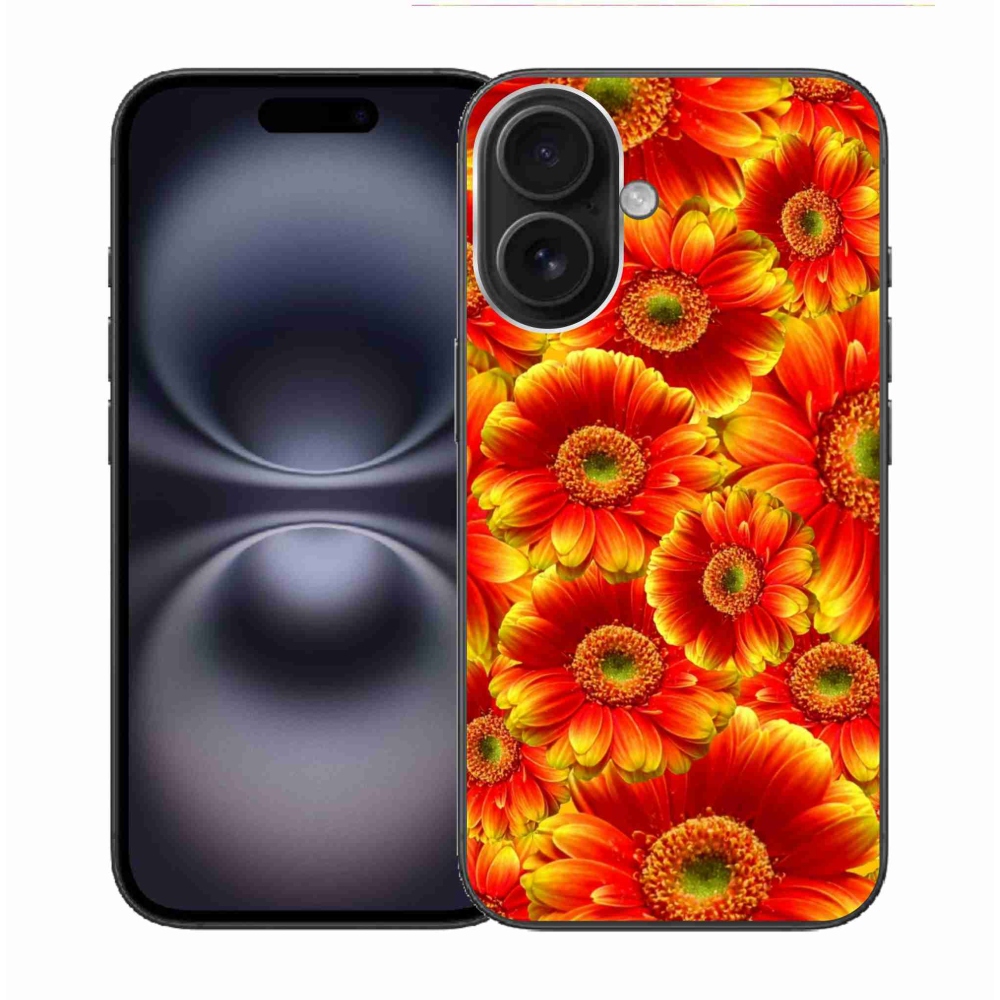 Gelový kryt mmCase na iPhone 16 - gerbera 1