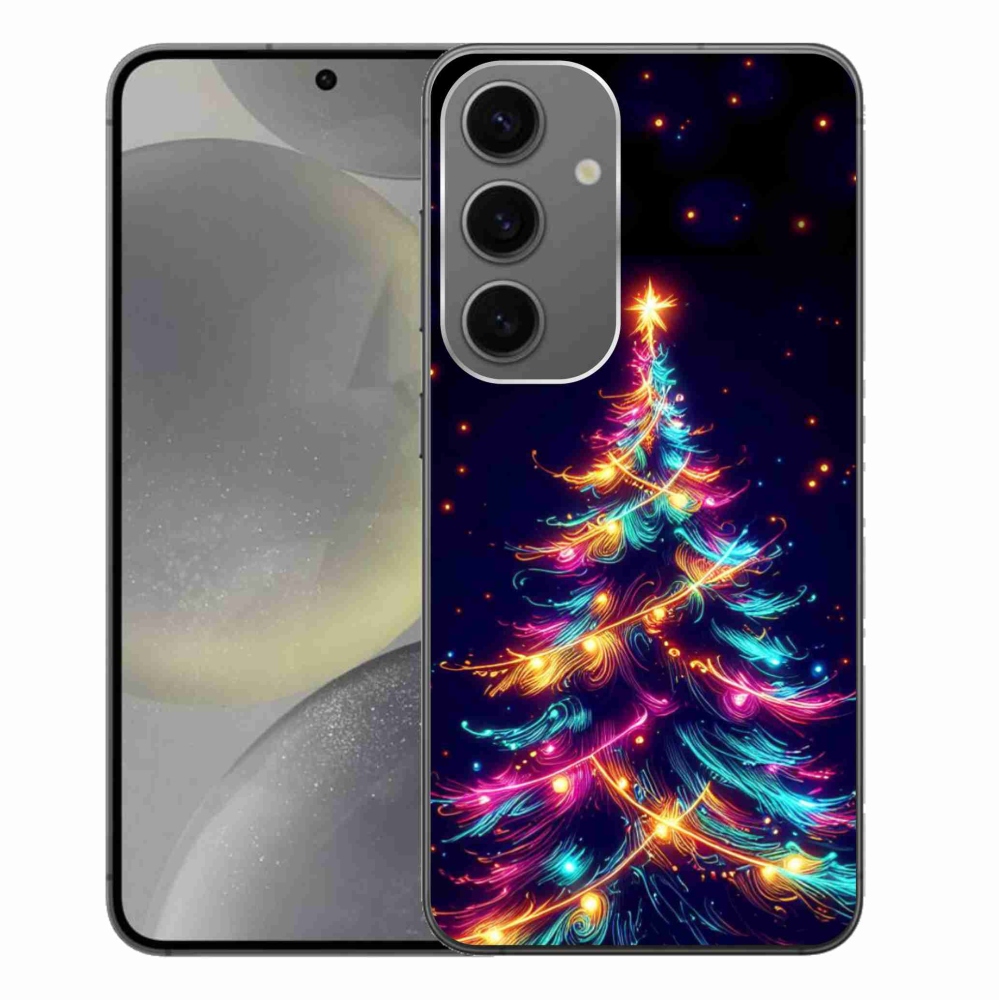 Gelový kryt mmCase na Samsung Galaxy S24+ - neonový vánoční stromek