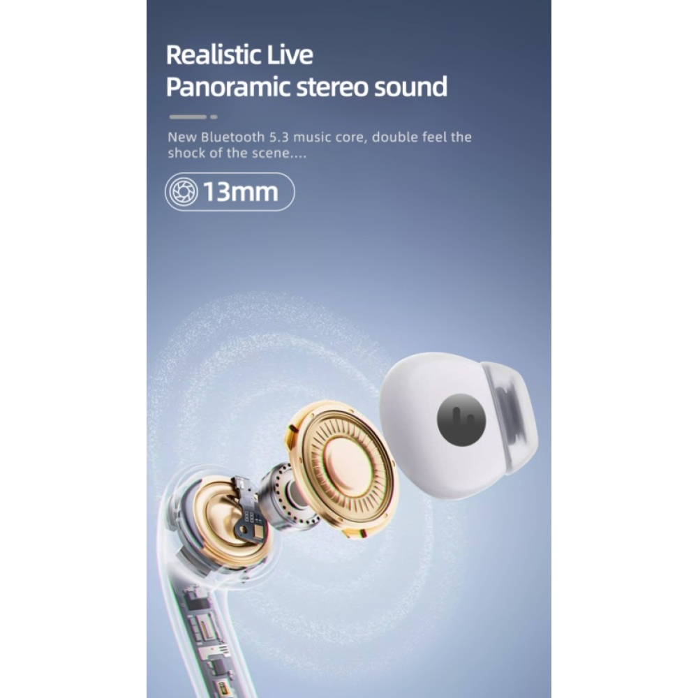 Swissten bluetooth sluchátka ANC Focus - bílé
