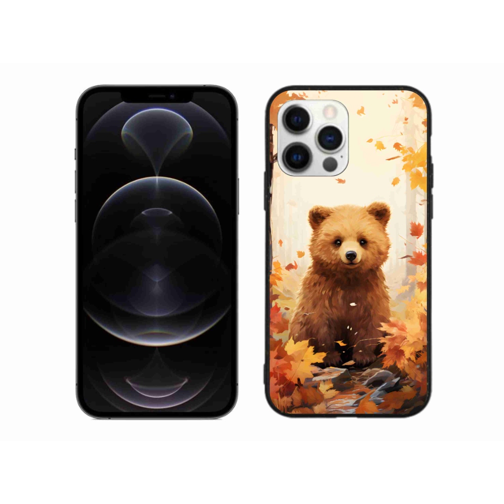 Gelový kryt mmCase na iPhone 12 Pro Max - medvěd v lese