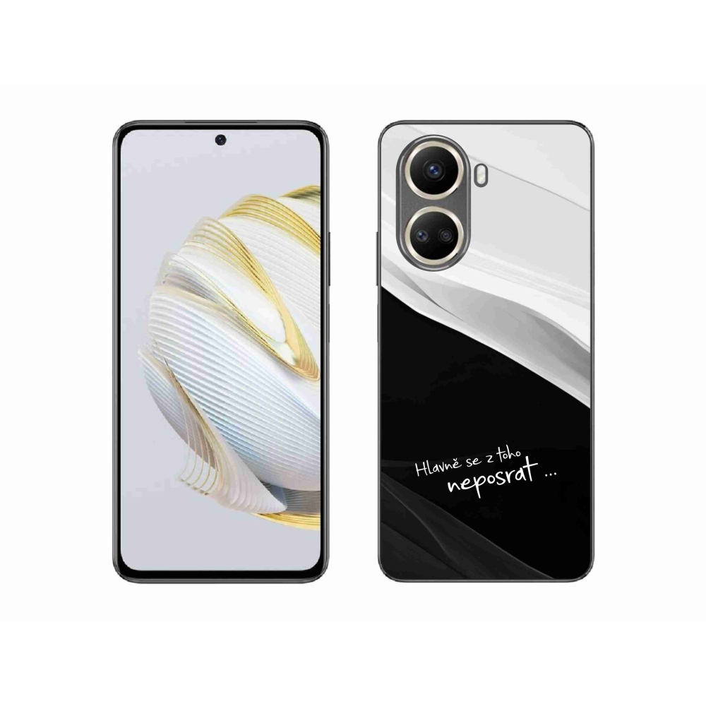 Gelový kryt mmCase na Huawei Nova 10 SE - vtipný text 13 černobílé pozadí