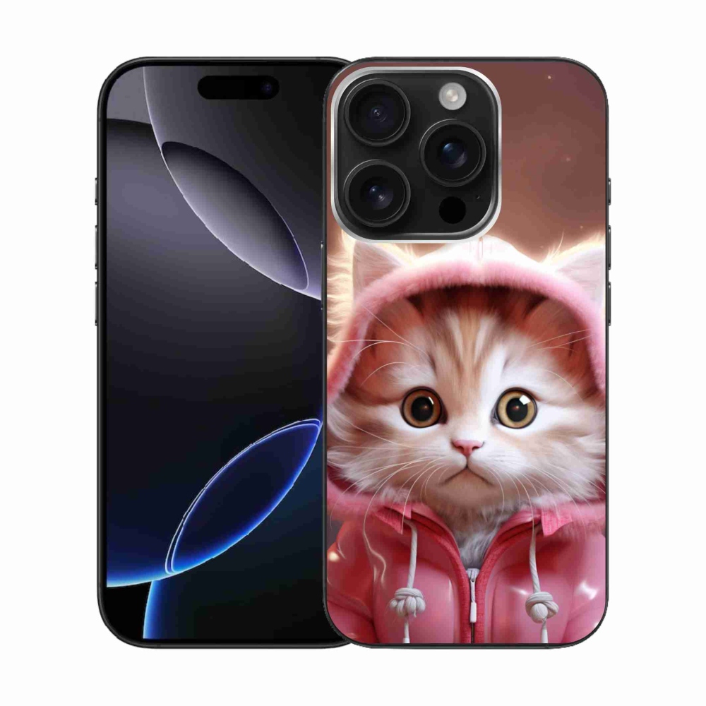 Gelový kryt mmCase na iPhone 16 Pro - roztomilé kotě 3