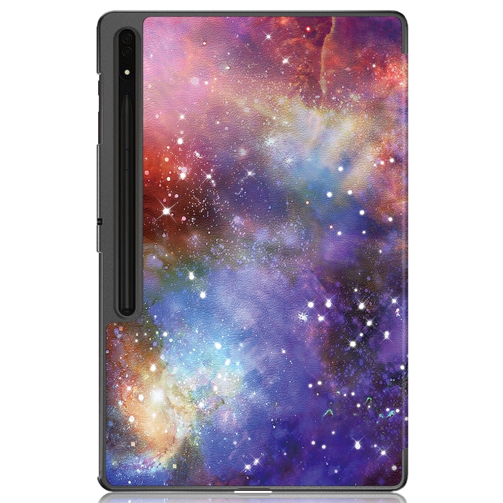 Print chytré zavírací pouzdro na Samsung Galaxy Tab S9 Ultra/Tab S10 Ultra - vesmír