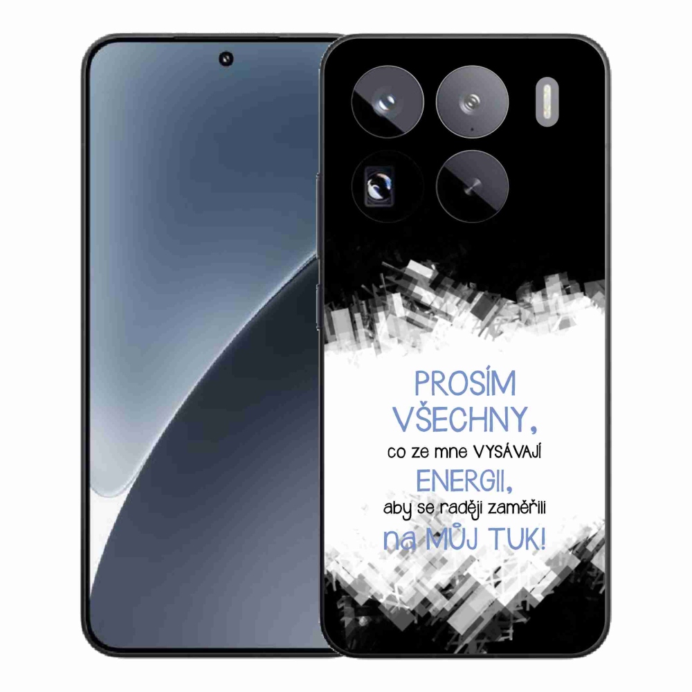 Gelový kryt mmCase na Xiaomi 15 Pro - vtipný text 1 modrý