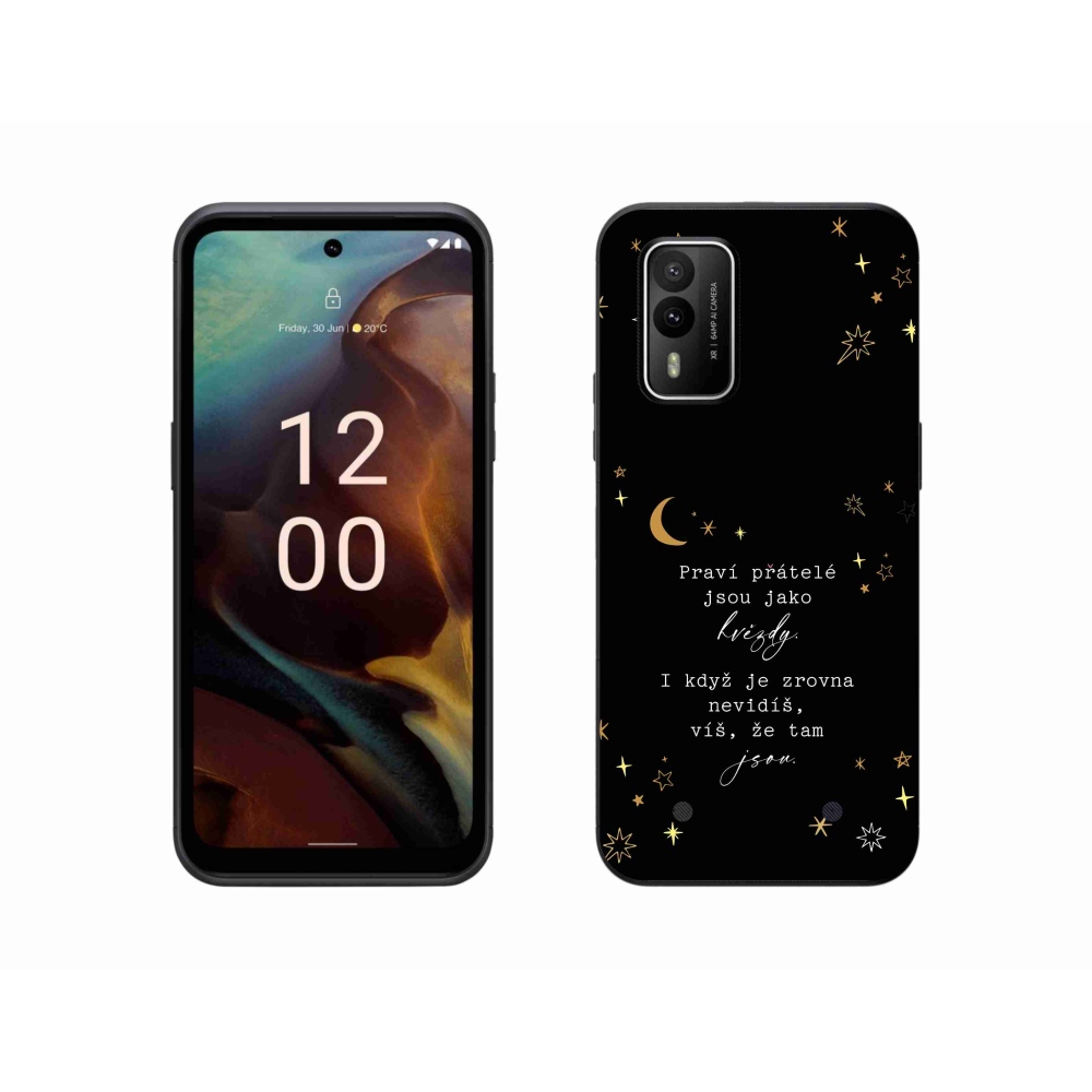 Gelový kryt mmCase na Nokia XR21 - citát 6 černé pozadí