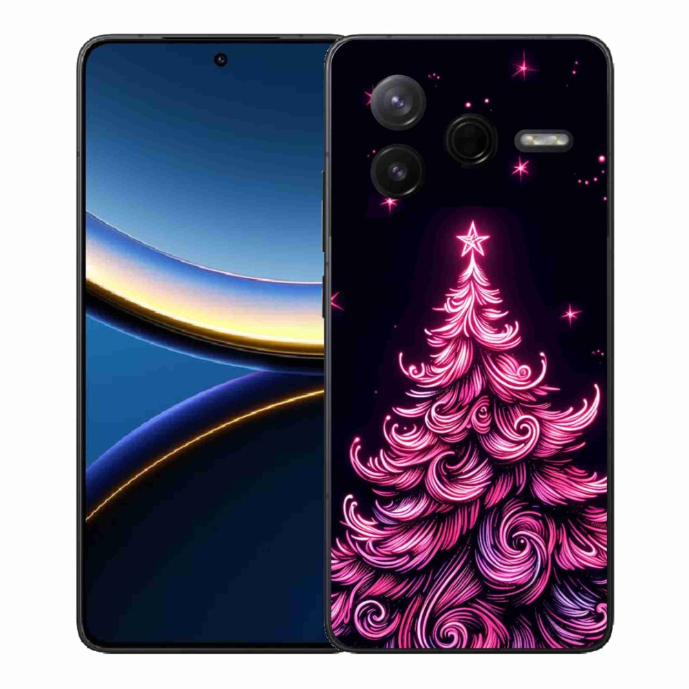 Gelový kryt mmCase na Xiaomi Poco F7 Pro - neonový vánoční stromek 2