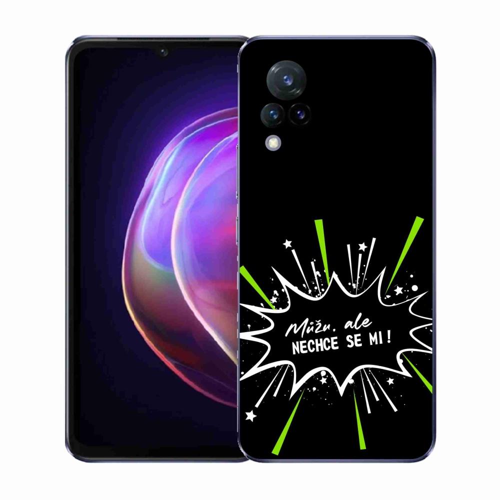 Gelový kryt mmCase na Vivo V21 4G/5G - vtipný text 11 černé pozadí