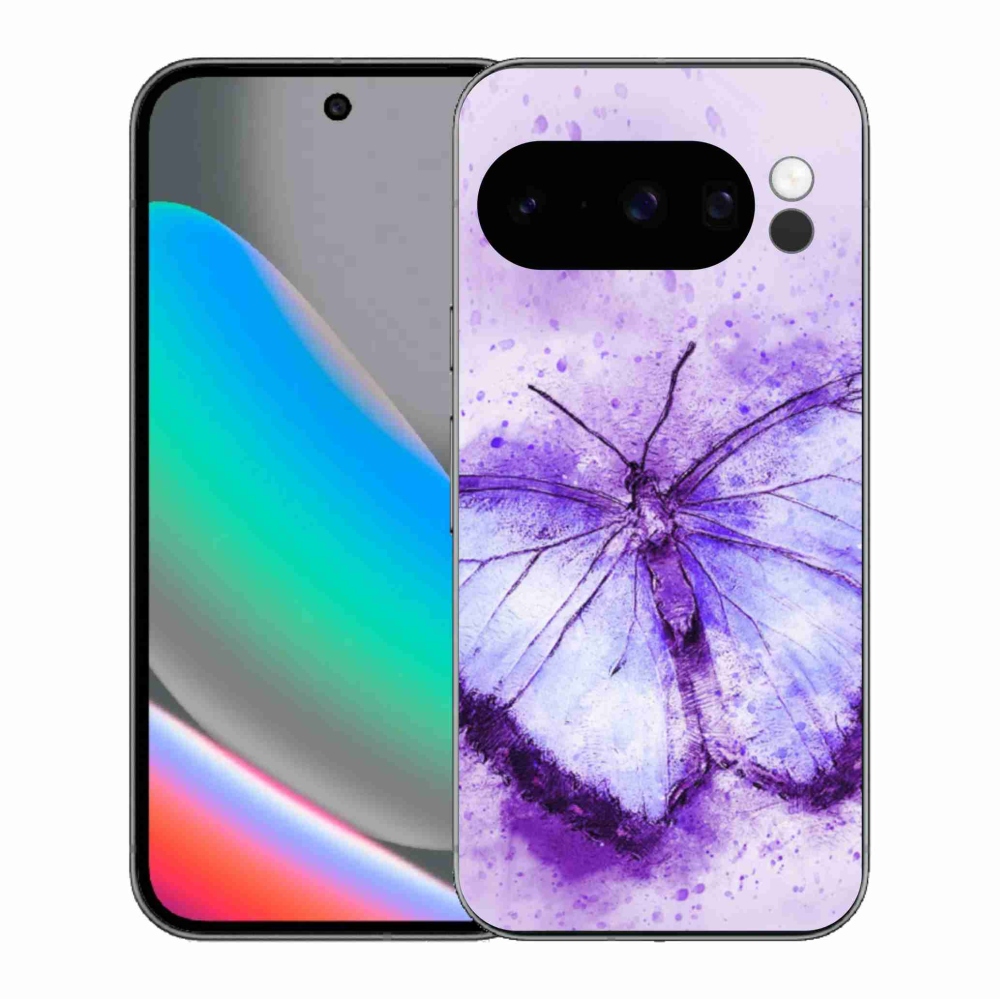 Gelový kryt mmCase na Google Pixel 10 Pro - fialový motýl