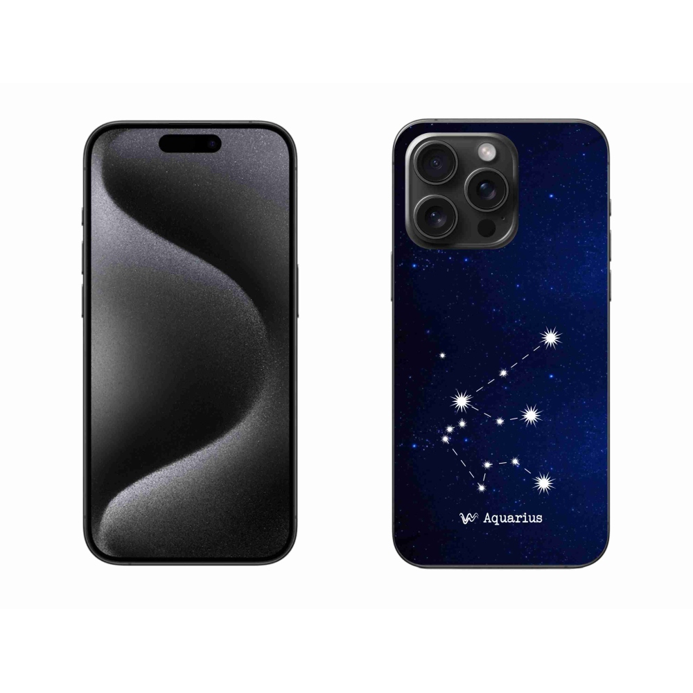 Gelový kryt mmCase na iPhone 15 Pro Max - souhvězdí Vodnáře