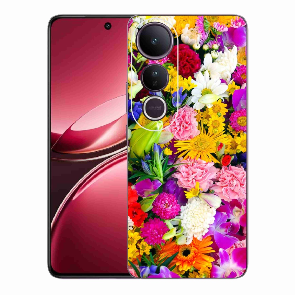 Gelový kryt mmCase na Vivo V50 Lite 4G/5G - květiny 12