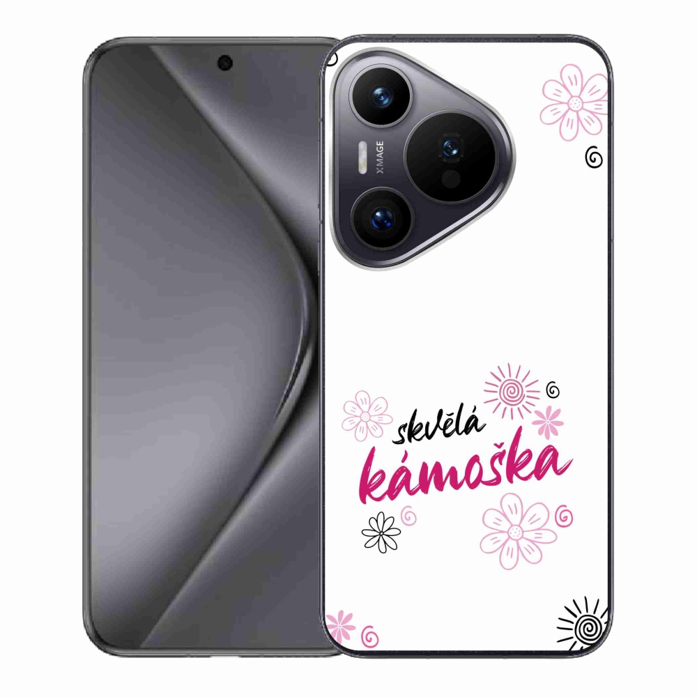 Gelový kryt mmCase na Huawei Pura 70 - skvělá kámoška bílé pozadí