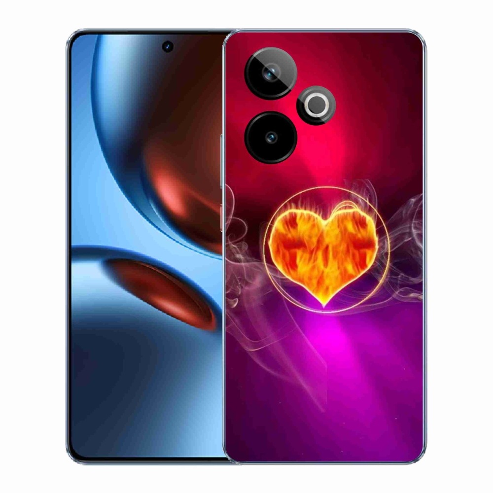 Gelový kryt mmCase na Realme GT 7 5G/GT 7T 5G - ohnivé srdce