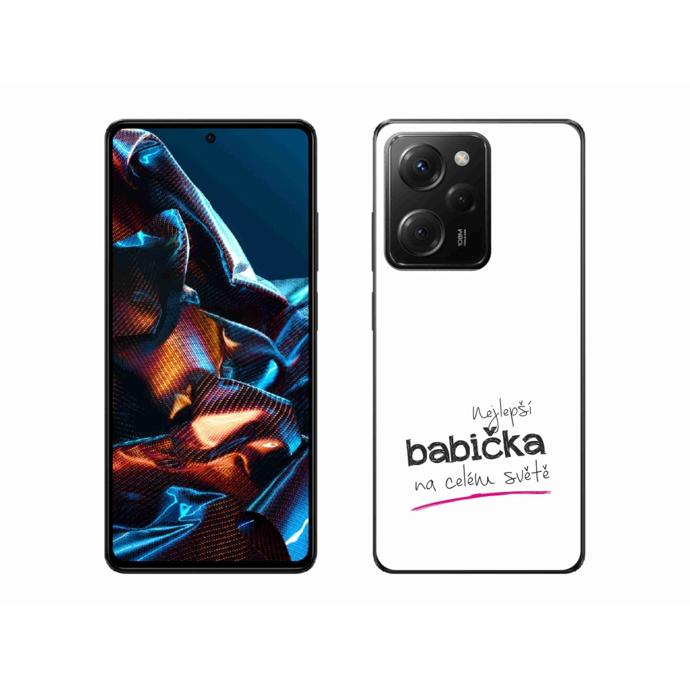 Gelový kryt mmCase na Xiaomi Poco X5 Pro 5G - nejlepší babička 4 bílé pozadí