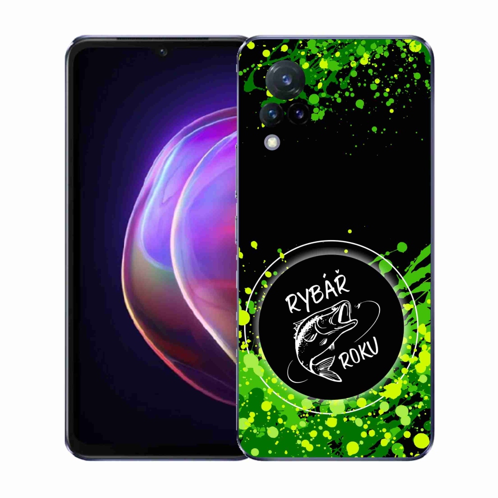 Gelový kryt mmCase na Vivo V21 4G/5G - rybář roku černé pozadí