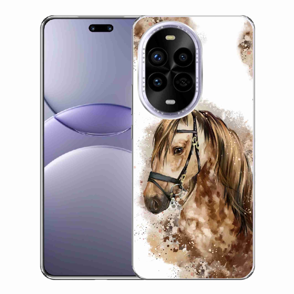 Gelový kryt mmCase na Huawei Nova 13 Pro 5G - hnědý kreslený kůň