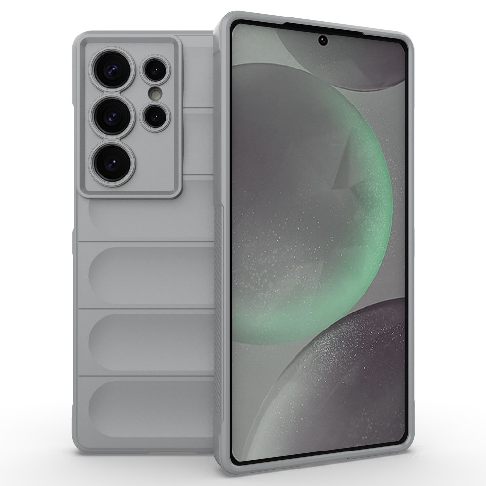 Rugg odolný gelový obal na Samsung Galaxy S25 Ultra - světlešedý