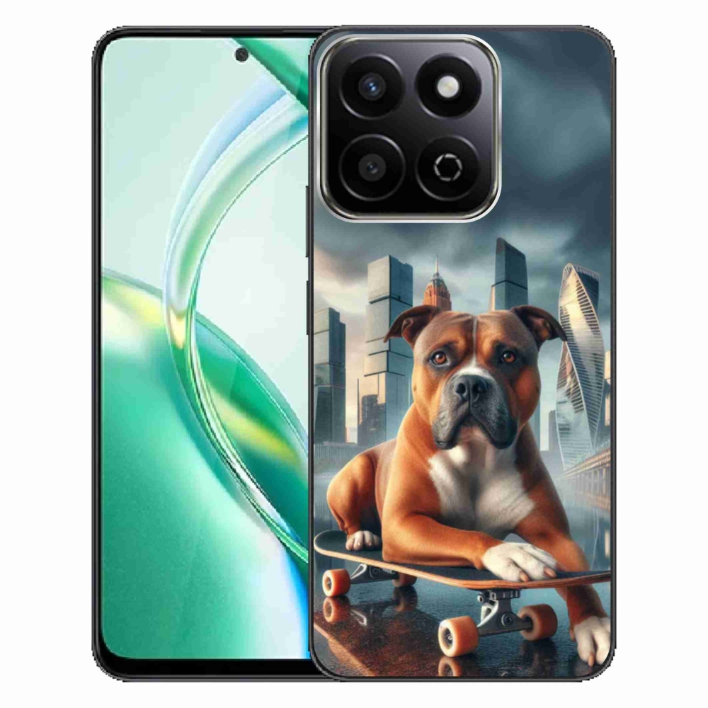 Gelový kryt mmCase na Honor 200 Smart 5G - pes na skateboardu