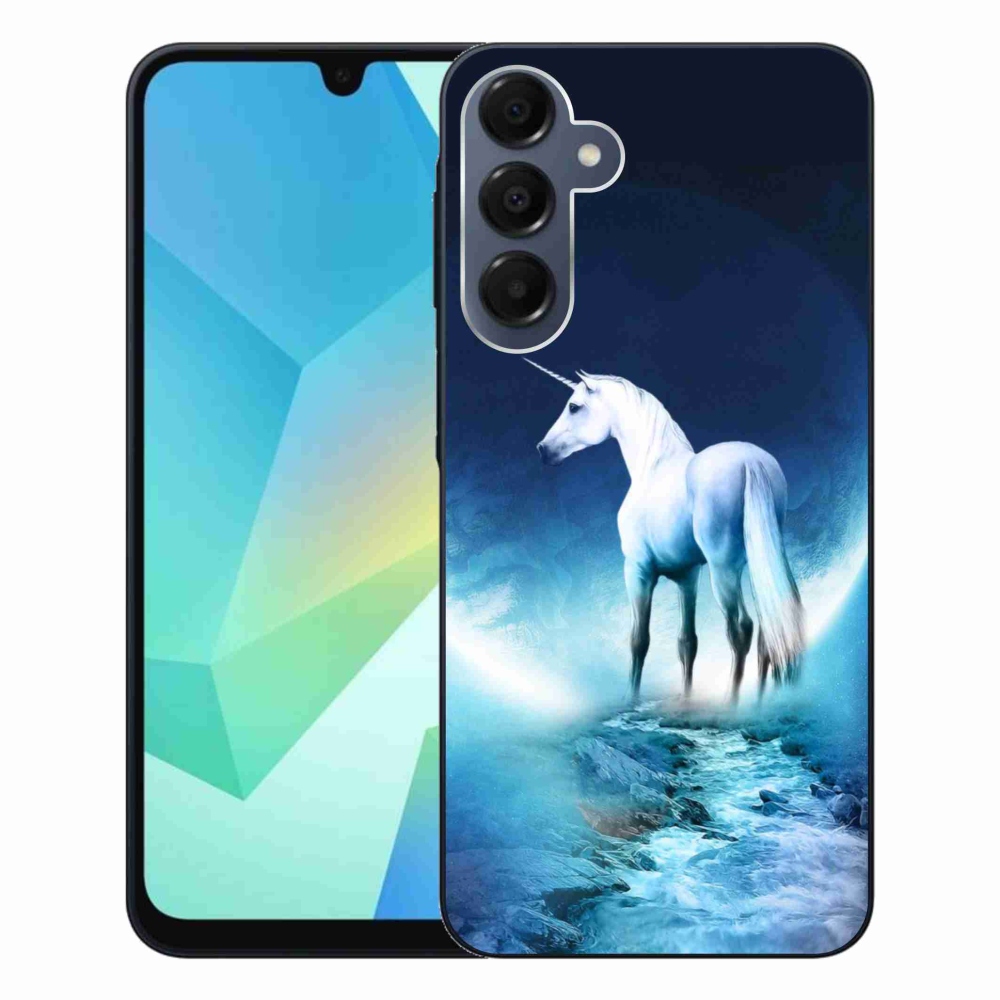 Gelový kryt mmCase na Samsung Galaxy A16 4G/5G - bílý jednorožec