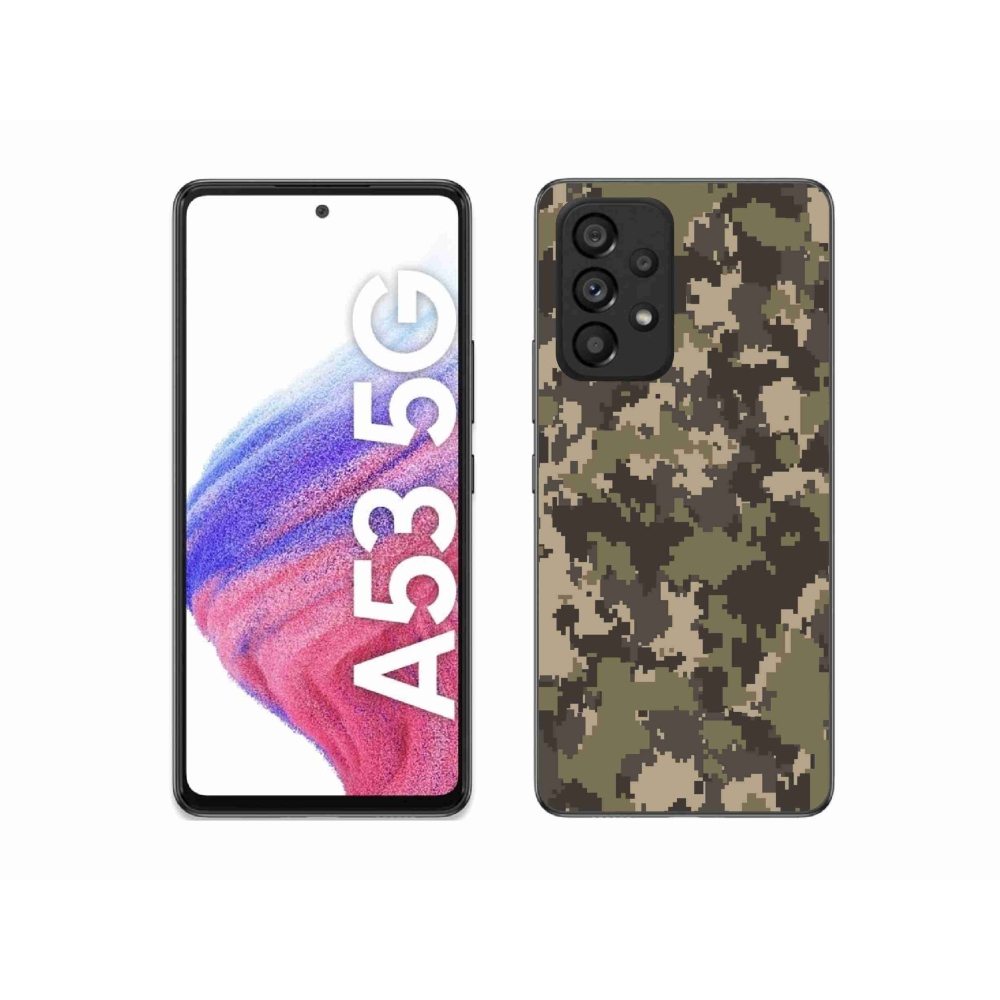 Gelový kryt mmCase na Samsung Galaxy A53 5G - maskáčový vzor 12