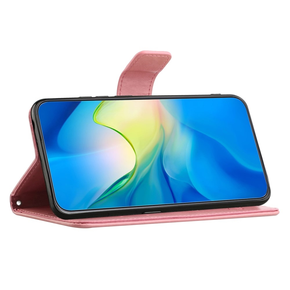 Flower knížkové pouzdro na Xiaomi Redmi 12 4G/5G - růžové