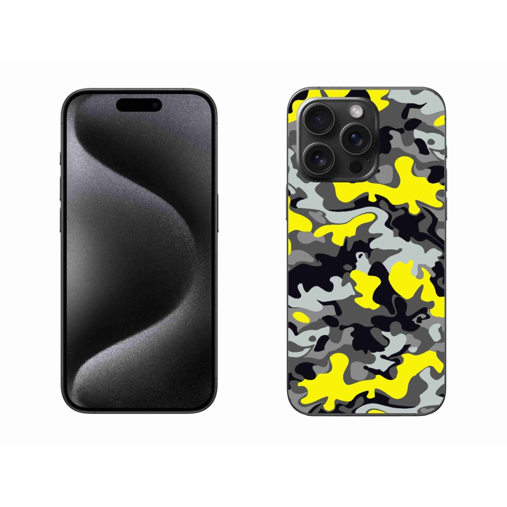 Gelový kryt mmCase na iPhone 15 Pro Max - maskáčový vzor 6