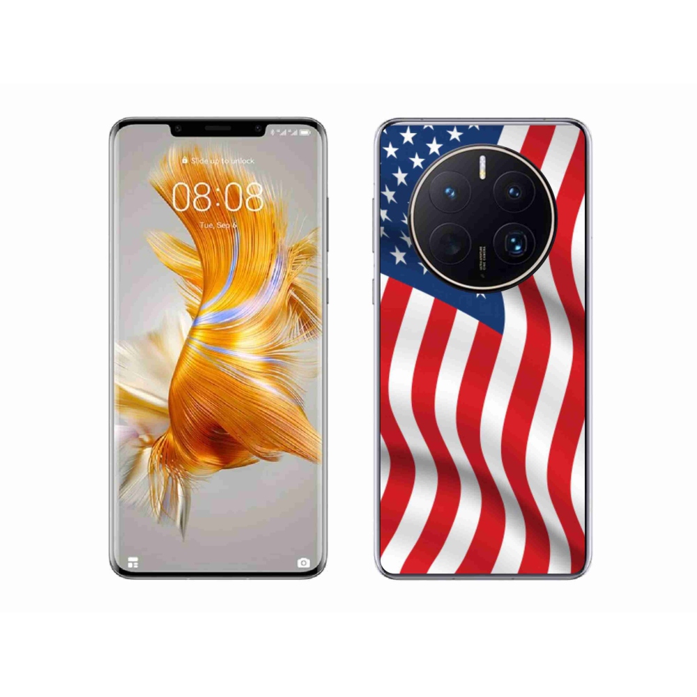Gelový kryt mmCase na mobil Huawei Mate 50 Pro - USA vlajka