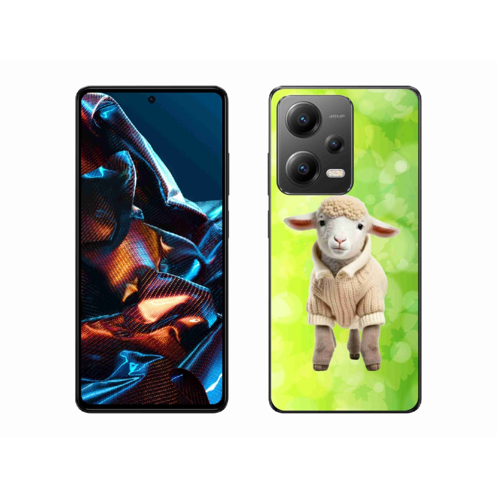 Gelový kryt mmCase na Xiaomi Redmi Note 12 Pro 5G - jehně ve svetru