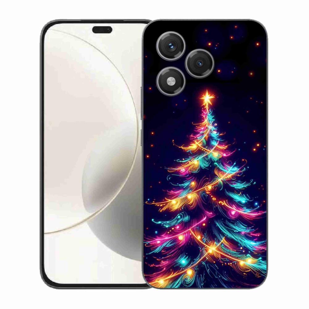 Gelový kryt mmCase na Honor 400 Lite - neonový vánoční stromek