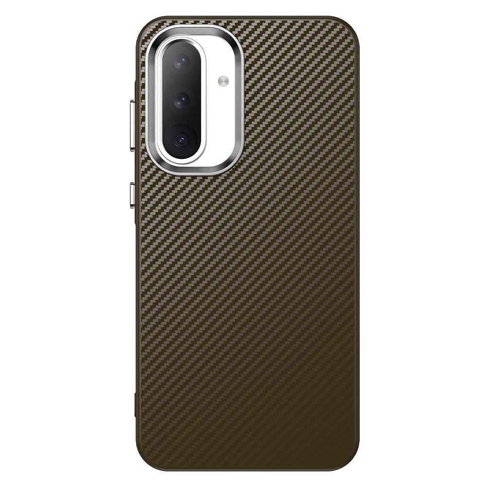 Texture fiber odolný kryt na Samsung Galaxy A36 5G - hnědý