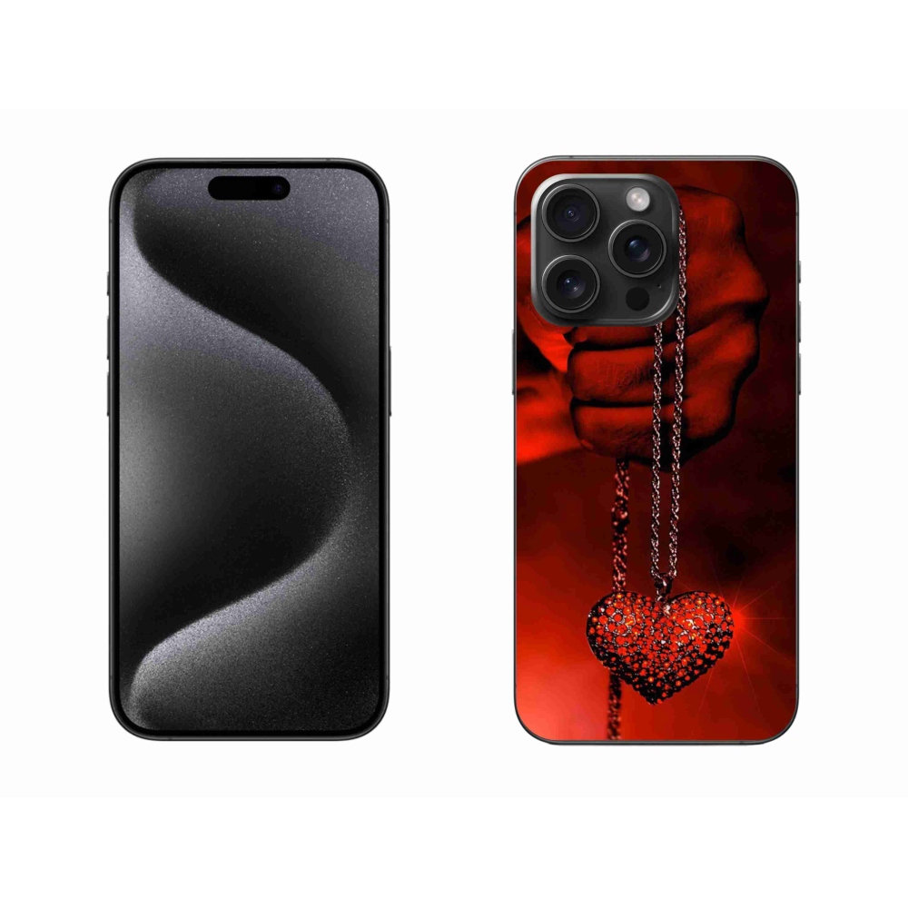 Gelový kryt mmCase na iPhone 15 Pro Max - náhrdelník