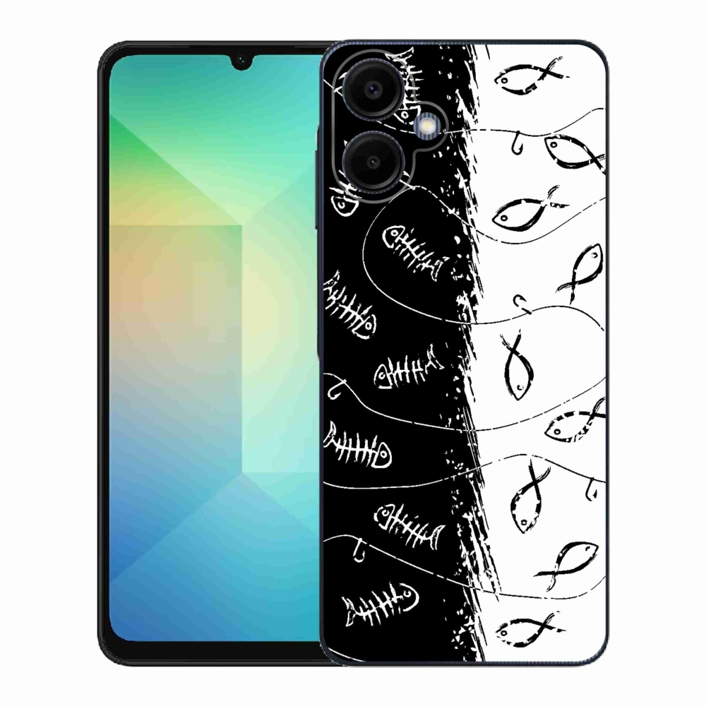 Gelový kryt mmCase na Samsung Galaxy A06 4G - kostry a rybky
