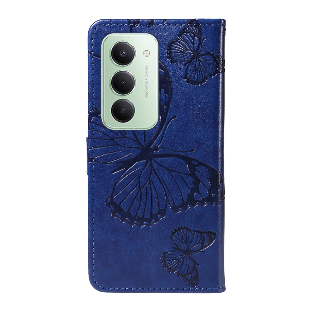 Big Butterfly knížkové pouzdro na Xiaomi Redmi 15 4G (171mm) - modré