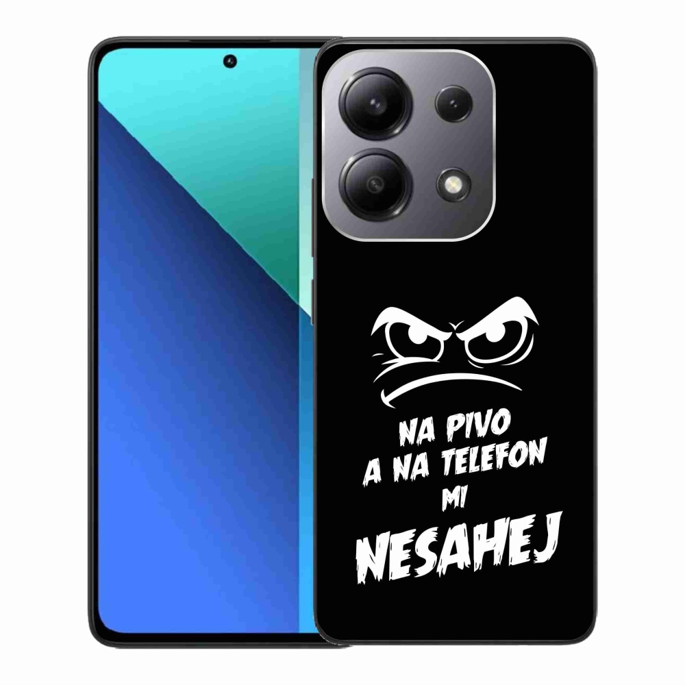 Gelový kryt mmCase na Xiaomi Redmi Note 13 - pivní motiv 2 černé pozadí