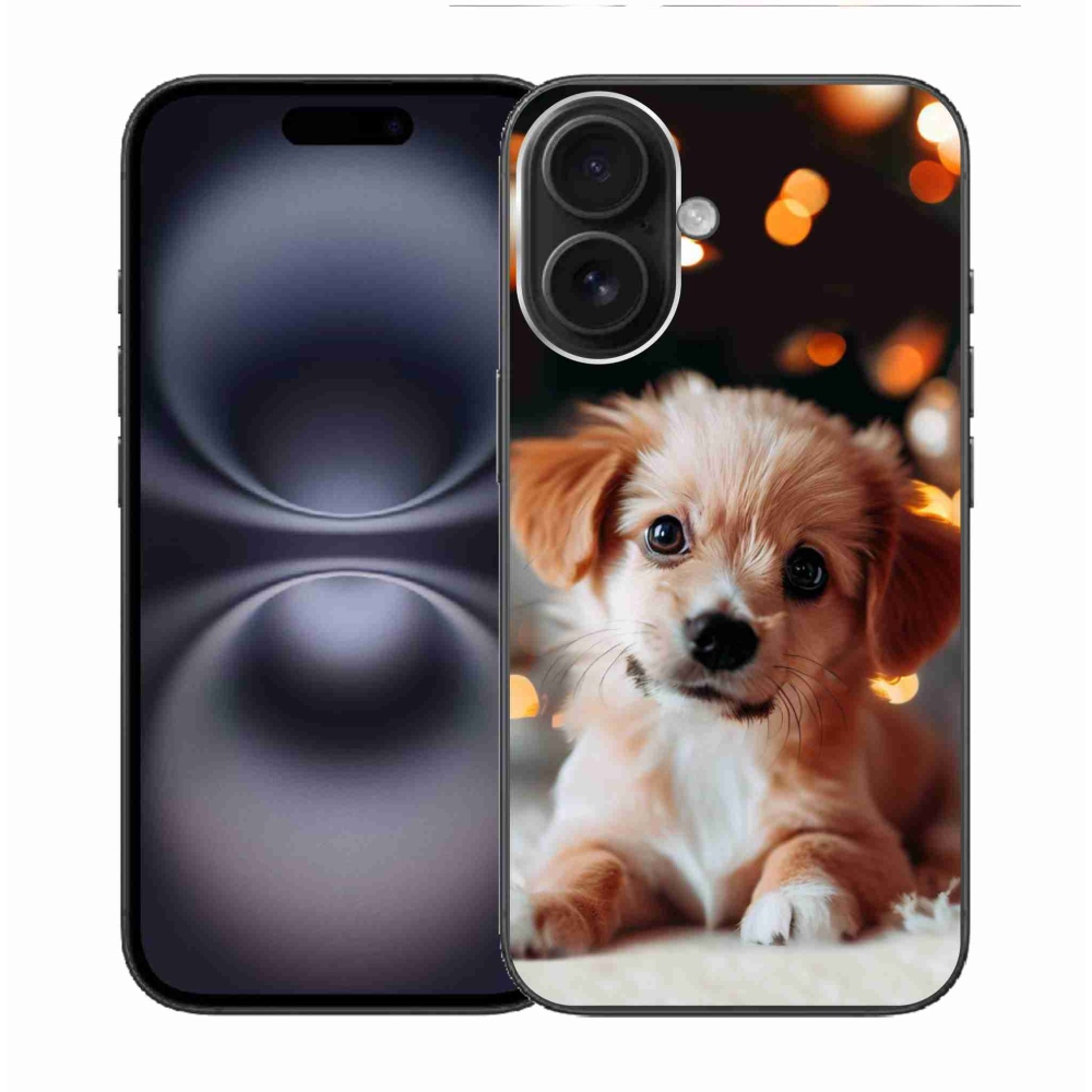 Gelový kryt mmCase na iPhone 16 - štěňátko