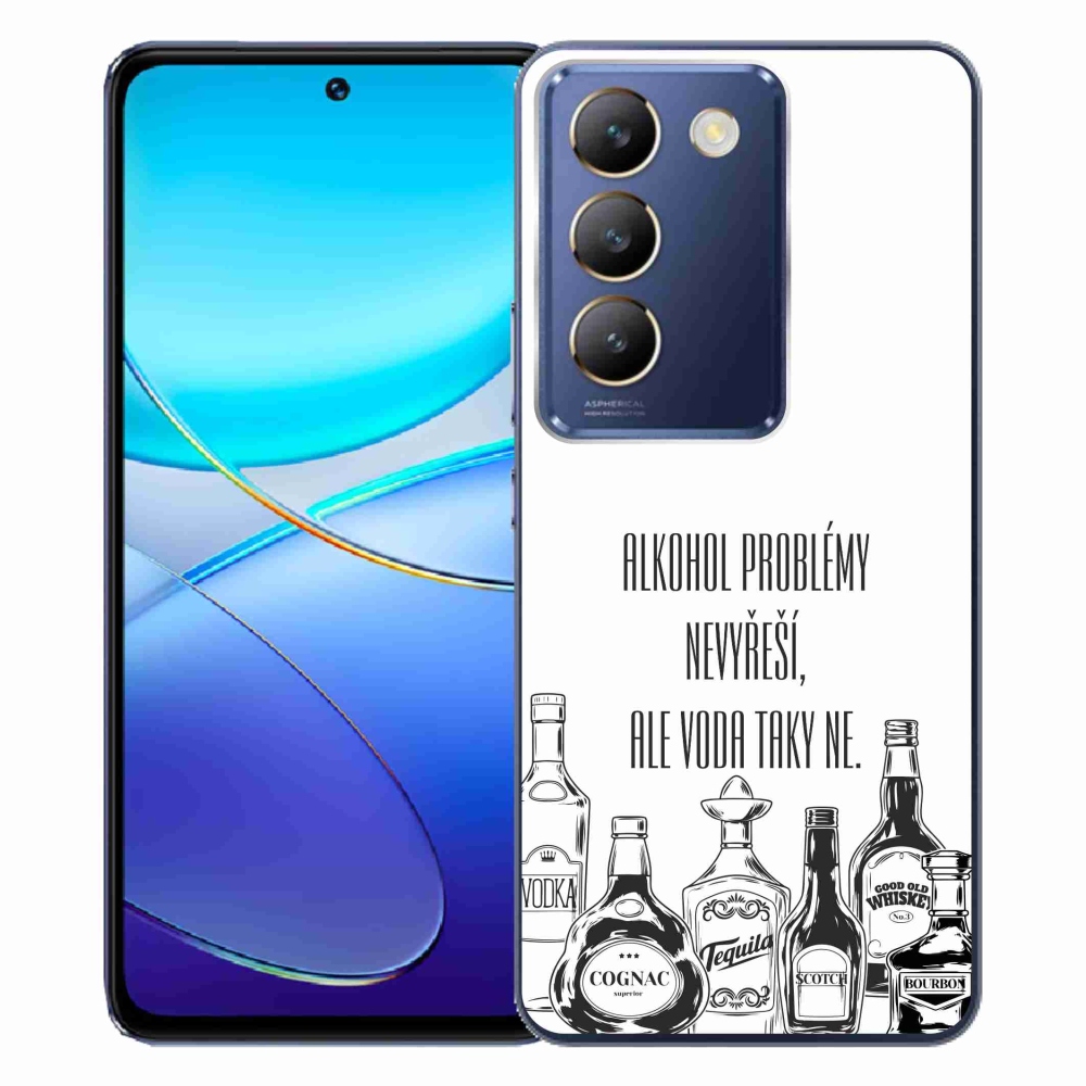 Gelový kryt mmCase na Vivo V40 SE 4G/5G - vtipný text bílé pozadí
