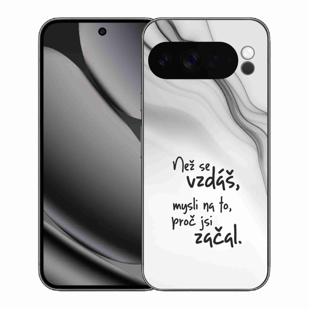 Gelový kryt mmCase na Google Pixel 10 Pro XL - citát 2 bílé pozadí