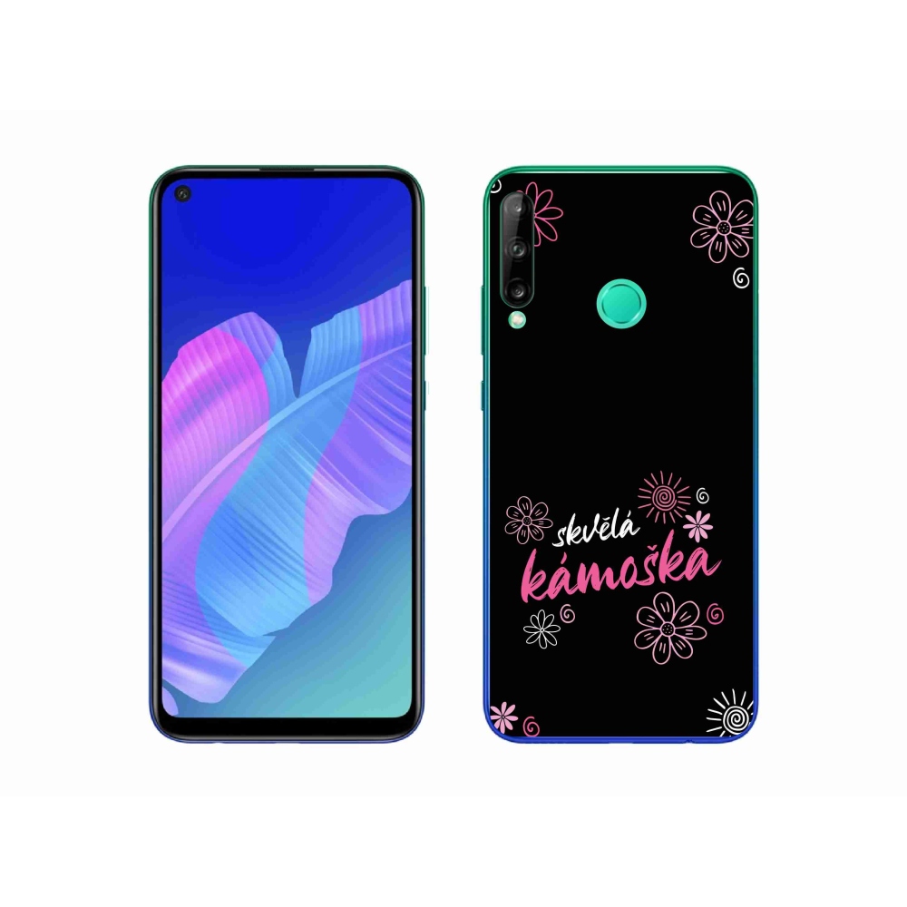 Gelový kryt mmCase na Huawei P40 Lite E - skvělá kámoška černé pozadí
