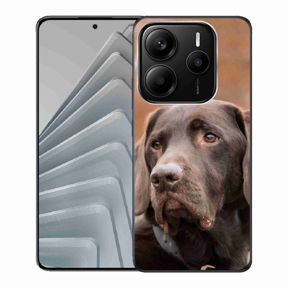 Gelový kryt mmCase na Xiaomi Redmi Note 14 5G - hnědý labrador