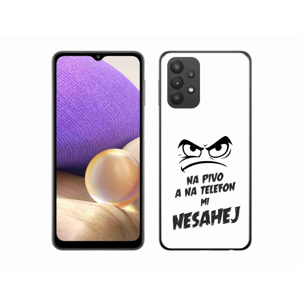 Gelový kryt mmCase na Samsung Galaxy A32 5G - pivní motiv 2 bílé pozadí