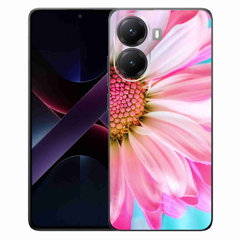 Gelový kryt mmCase na Xiaomi Poco X7 Pro 5G - růžová květina